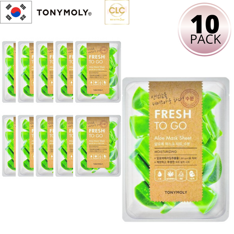 Mặt Nạ Nha Đam Cấp Ẩm Tony Moly Fresh To Go Aloe Mask Sheet 22g - 1 Hộp 10 Masks