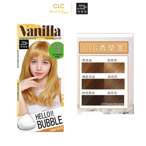 Thuốc Nhuộm Tóc Dạng Bọt Hello Bubble 10G Vanilla Gold - Vàng Tây