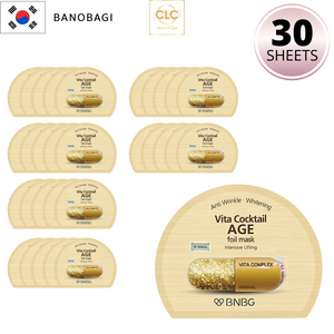 Mặt Nạ Giấy Bạc BNBG BANOBAGI Vita Cocktail Age Intensive Lifting Foil Mask - 3 Hộp 30 Masks