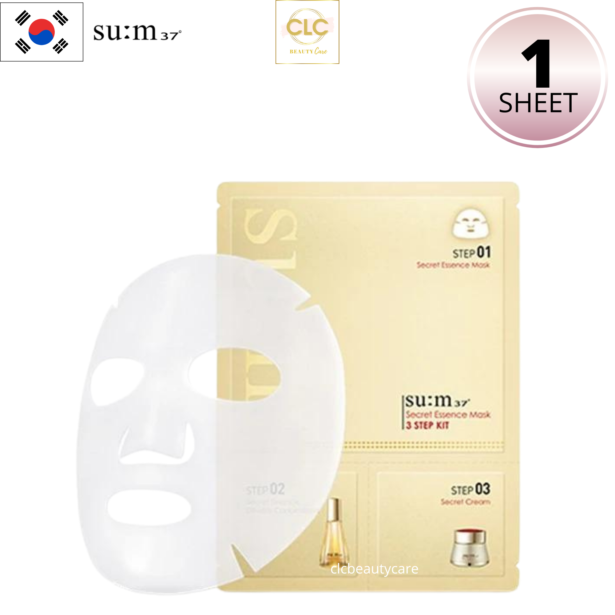 Mặt Nạ Dưỡng Ẩm Nước Thần SUM:37 Secret Essence 3-Step - 1 Mask