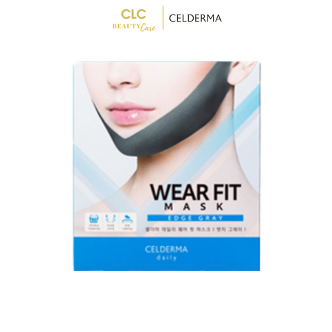 Mặt Nạ Nâng Cơ V-line Celderma Daily Wear Fit Mask - Màu xanh