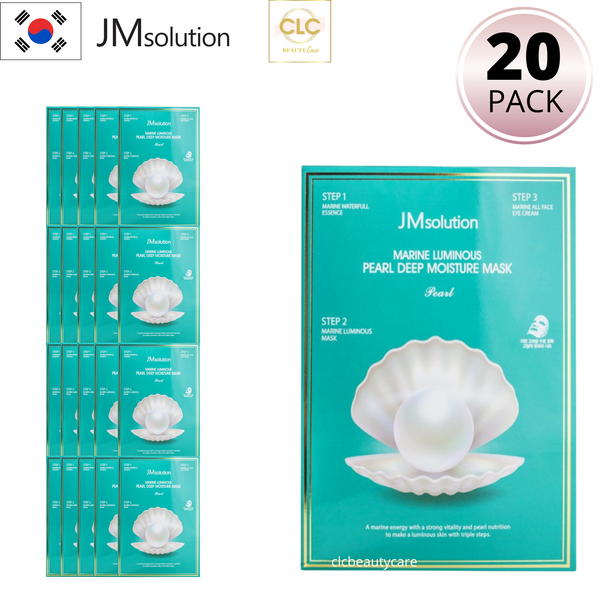 Mặt Nạ Dưỡng Ẩm Sáng Da 3 Bước JM Solution Marine Luminous Pearl Deep Moisture Mask Pearl 30ml - 2 Hộp 20 Masks