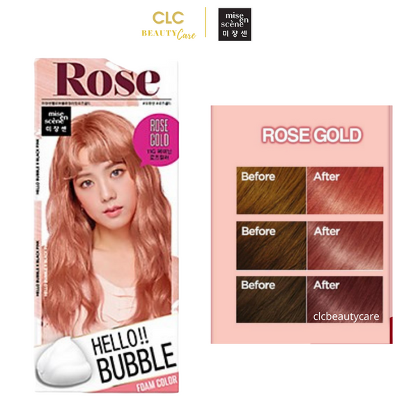 Thuốc Nhuộm Tóc Dạng Bọt Hello Bubble 11RG Rose Gold - Hồng Cam