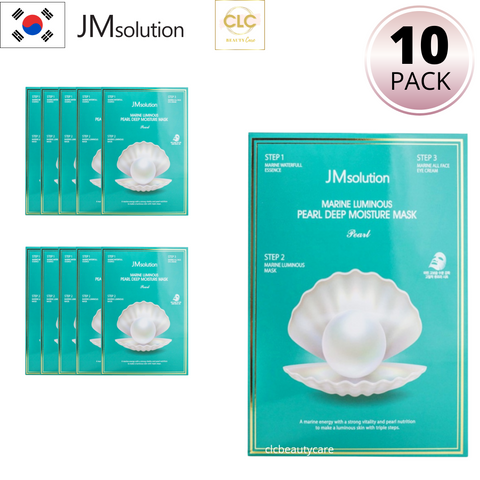 Mặt Nạ Dưỡng Ẩm Sáng Da 3 Bước JM Solution Marine Luminous Pearl Deep Moisture Mask Pearl 30ml - 1 Hộp 10 Masks