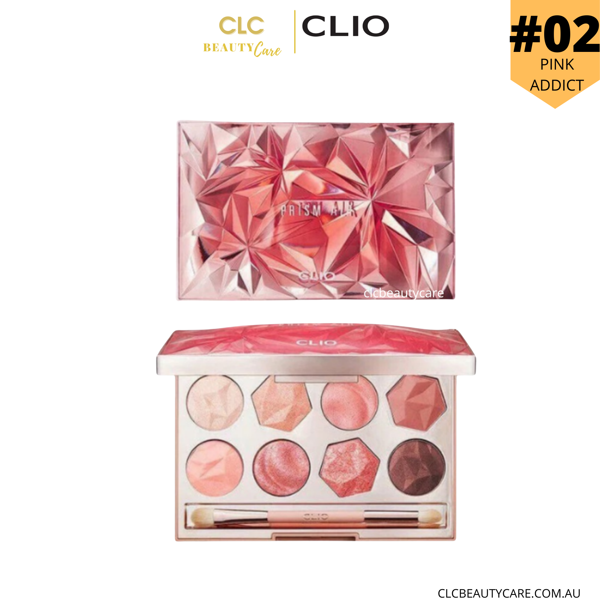 Phấn mắt Clio Prism Air Eye Palette 8.8g - #02 Pink Addict
