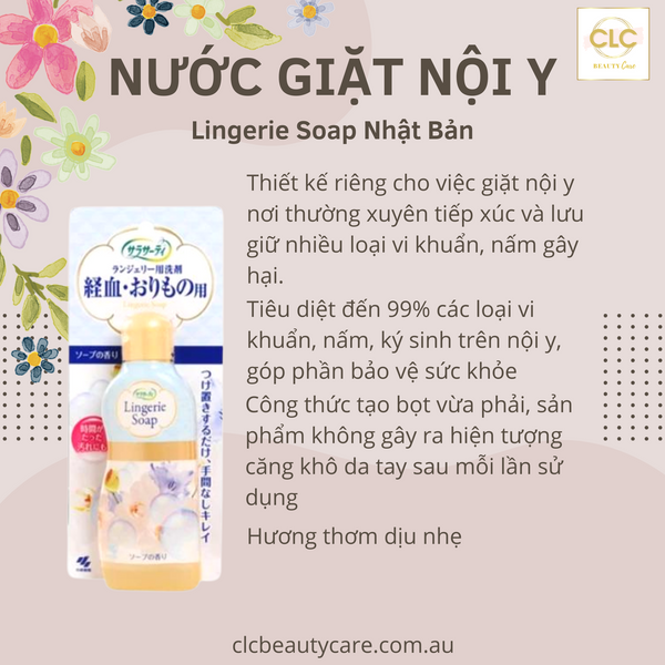 Nước giặt nội y Lingerie Soap Nhật Bản 120ml
