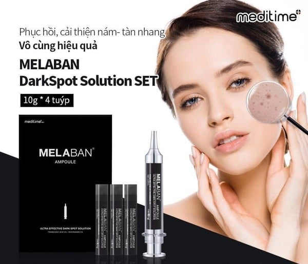 Set tinh chất xử lý nám, đốm nâu và làm trắng da Melaban – 10gx4 tuýp